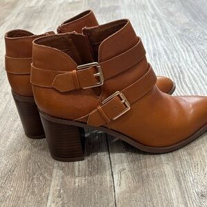 Franco Sarto Tan Leather Loafers